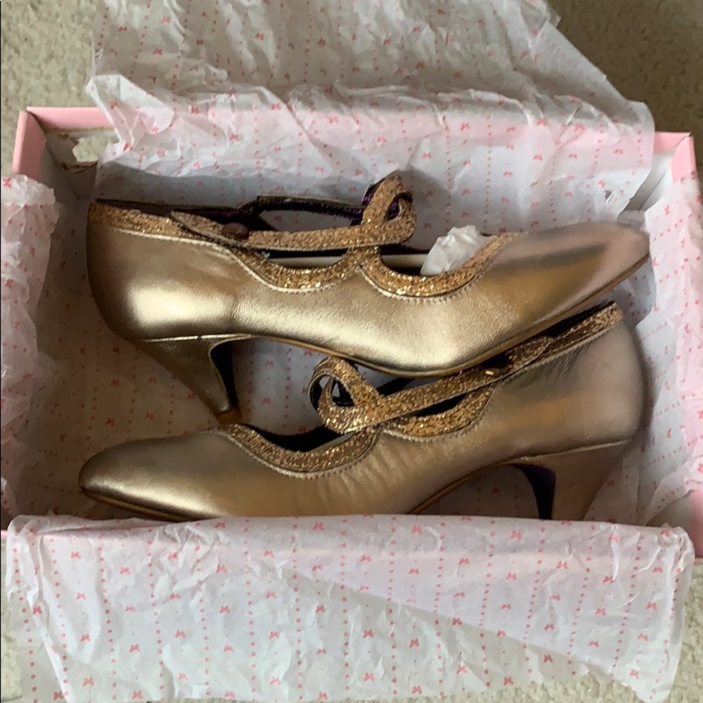 Dorthy’s Dream Gold Poetic Licence Shoes